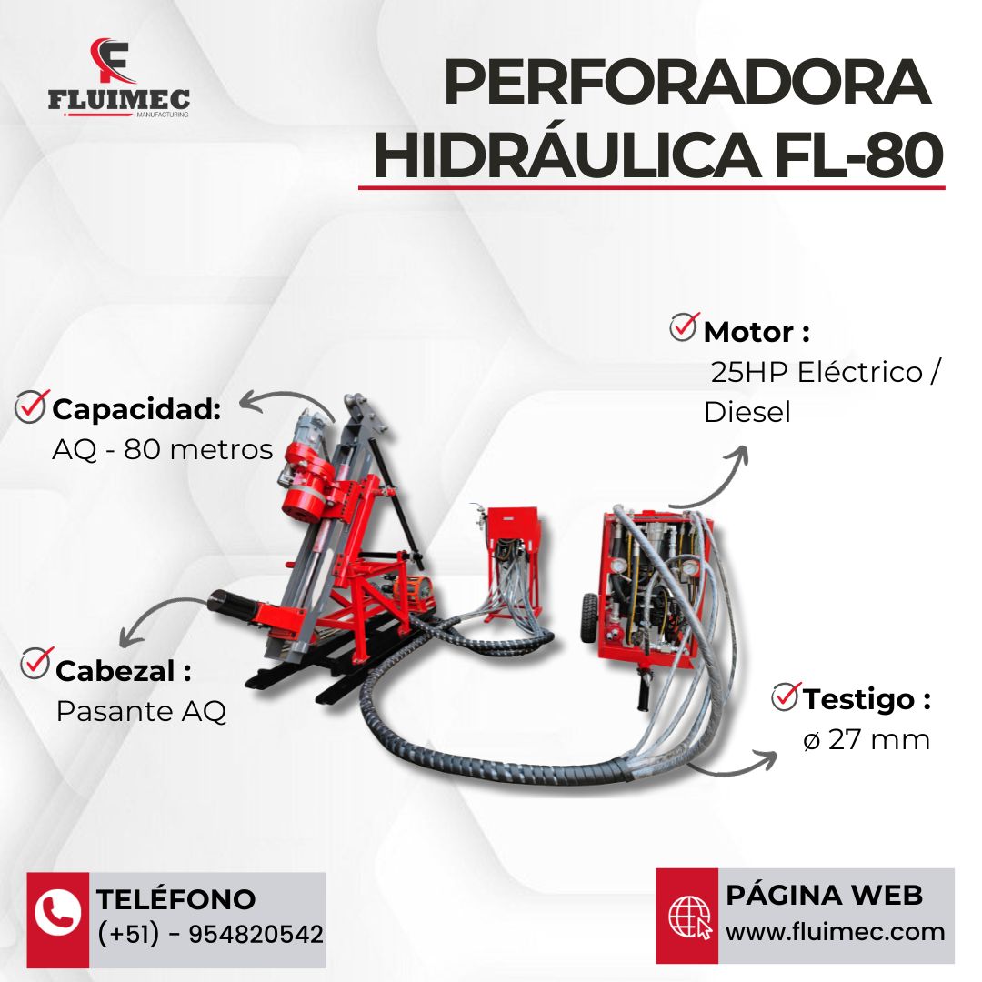 Perforadora FL-80 Para interior y exterior en mina